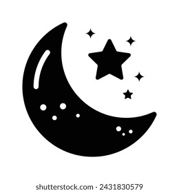Moon icon. sign for mobile concept and web design. vector illustration