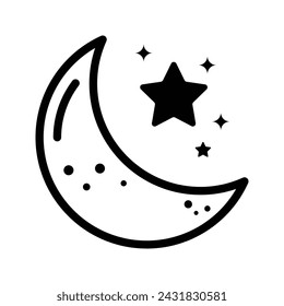 Moon icon. sign for mobile concept and web design. vector illustration