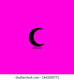 moon icon sign signifier vector