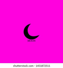 moon icon sign signifier vector