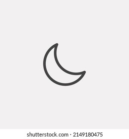 Moon icon sign vector,Symbol, logo illustration for web and mobile