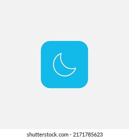Moon icon sign vector,Symbol, logo illustration for web and mobile
