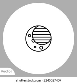 Moon icon sign vector,Symbol, logo illustration for web and mobile