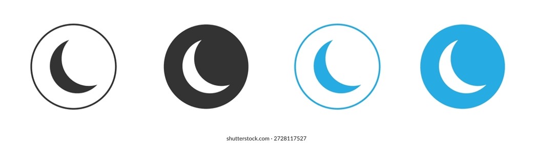 Mondsymbol. einfache Illustration Grafik doodle schwarz Design