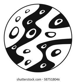 Moon icon. Simple illustration of moon vector icon for web