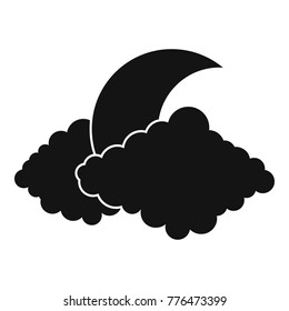 Moon icon. Simple illustration of moon vector icon for web