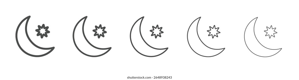 ícone da lua sinal vetor isolado simples