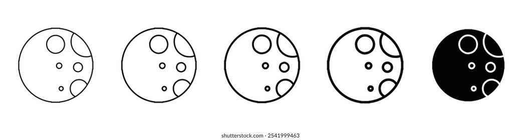 moon icon Simple outline illustration