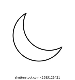 Moon icon. simple thin line vector icon