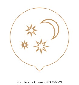 Moon icon - star icon - night icon