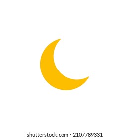 moon icon symbol. crescent moon vector isolated on white background