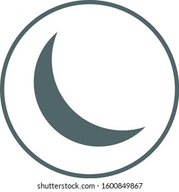 Moon icon. Moon symbol. Vector illustration