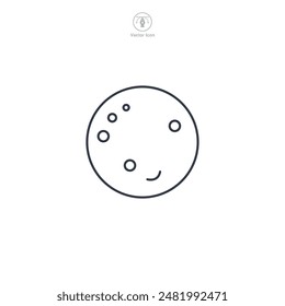 Moon Icon symbol vector illustration isolated on white background