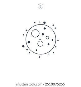 Moon icon symbol vector illustration isolated on white background