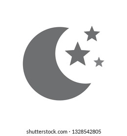 Moon icon symbol vector. on white background