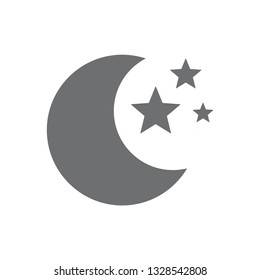 Moon icon symbol vector. on white background