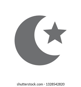 Moon icon symbol vector. on white background
