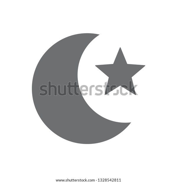 Moon icon symbol
vector. on white
background