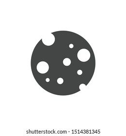 moon icon template color editable. moon vector symbol vector sign isolated on white background