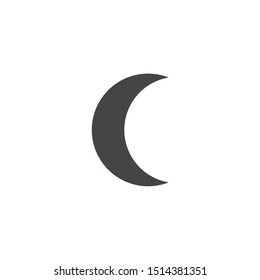 moon icon template color editable. moon vector symbol vector sign isolated on white background