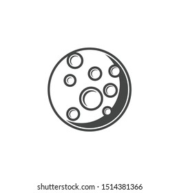 moon icon template color editable. moon vector symbol vector sign isolated on white background