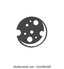 moon icon template color editable. moon vector symbol vector sign isolated on white background