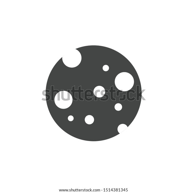 moon icon template color\
editable. moon vector symbol vector sign isolated on white\
background