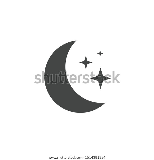 moon icon template color\
editable. moon vector symbol vector sign isolated on white\
background