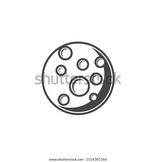 moon icon template color
editable. moon vector symbol vector sign isolated on white
background