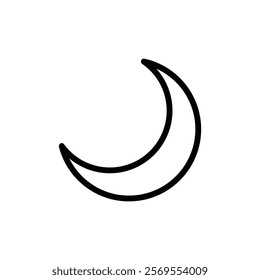 Moon icon Thin vector set