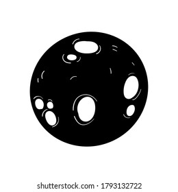 Moon icon for trendy flat style for graphic design, web-site. Stock Vector illustration.