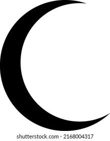 Moon Icon. UI Symbol - Vector. Presented in Glyph Style..eps
