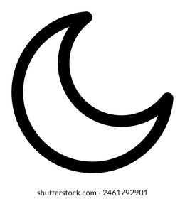 Moon icon for uiux, web, app, infographic, etc