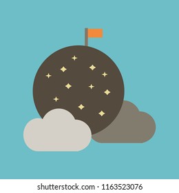 Moon icon vector