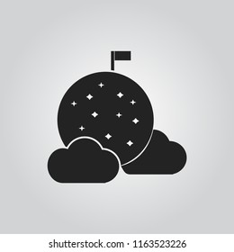 Moon icon vector