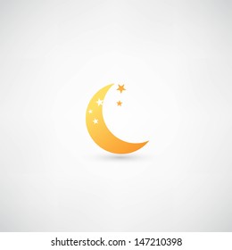 moon icon vector