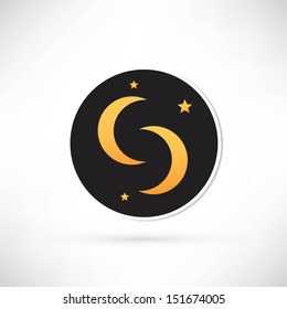 moon icon vector
