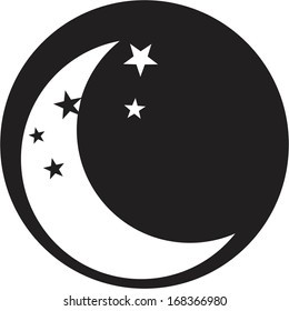 moon icon vector