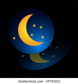 moon  icon vector