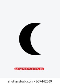 Moon icon, Vector