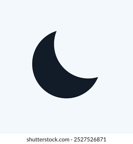moon icon vector art image.