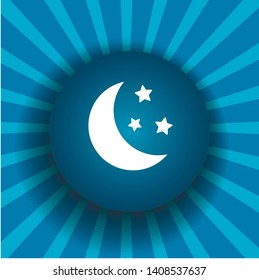 Moon icon vector background. Vector EPS 10 illustration.