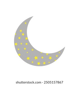 Moon icon vector. Celestial Moon illustration sign. Retro Moon symbol or logo.