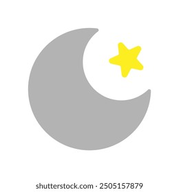 Mondsymbol, Vektor. Himmlisches Mondillustrationszeichen. Retro Moon Symbol oder Logo.