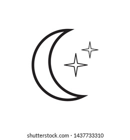 Moon icon vector design template