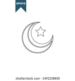 moon icon vector design template EPS 10