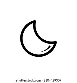moon icon vector design template white on background