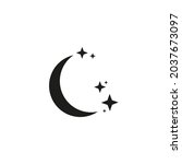Moon icon. Vector in flat design