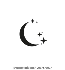 Moon icon. Vector in flat design