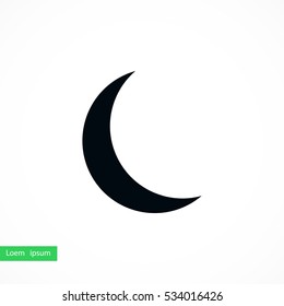 Moon icon vector, flat design best vector icon